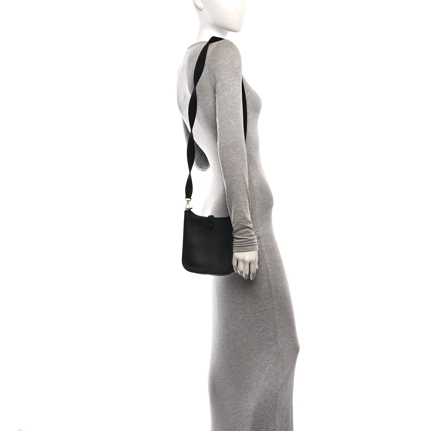 Hermes Taurillon Clemence Evelyne TPM Black 2 of 11