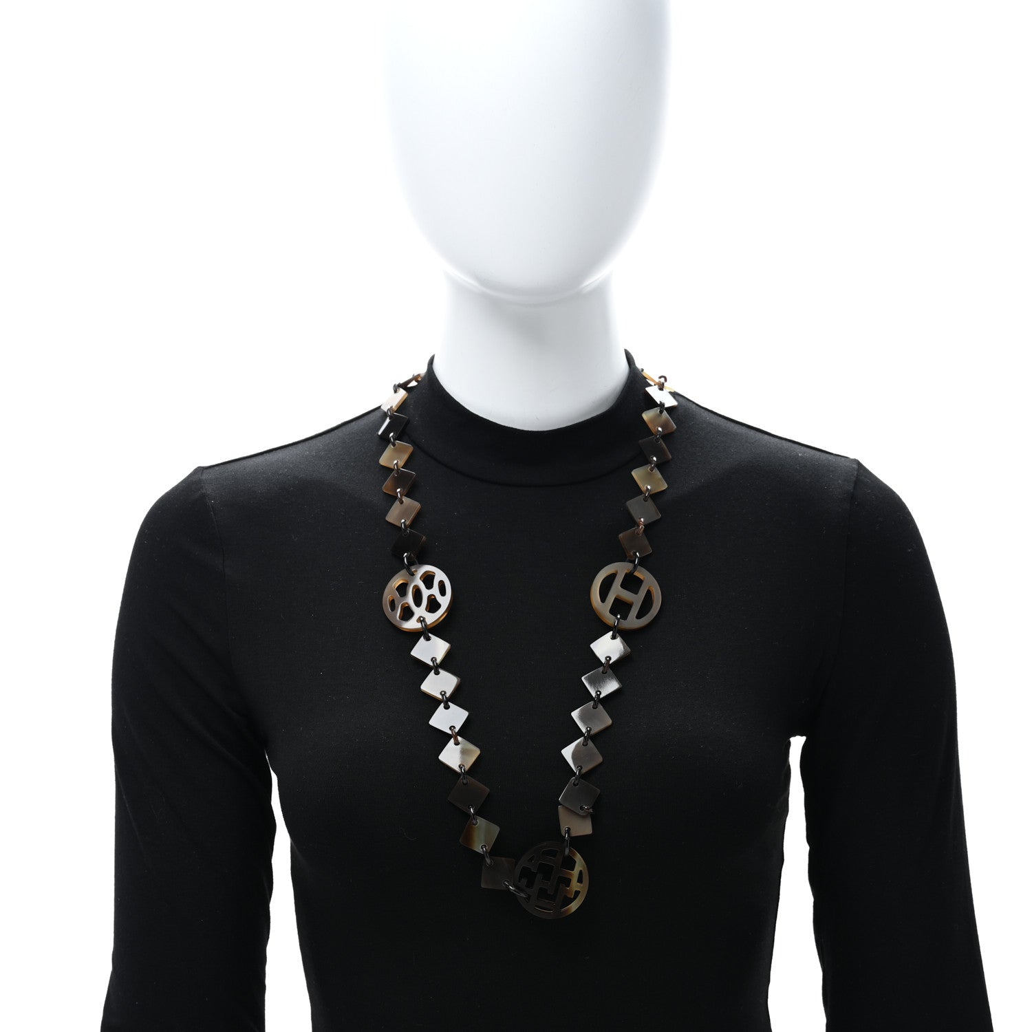 Hermes Buffalo Horn Lacquer Lena Necklace 2 of 4