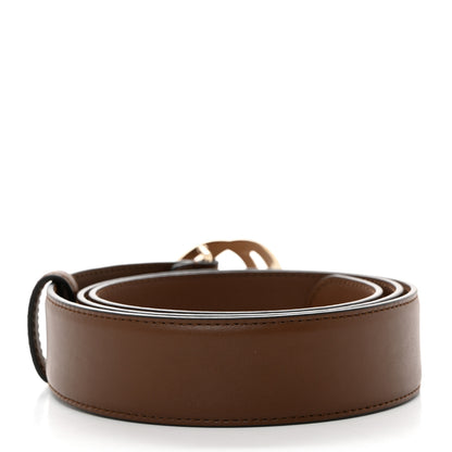 Gucci Calfskin Interlocking G 37mm Belt 95 38 Nut Brown 2 of 5