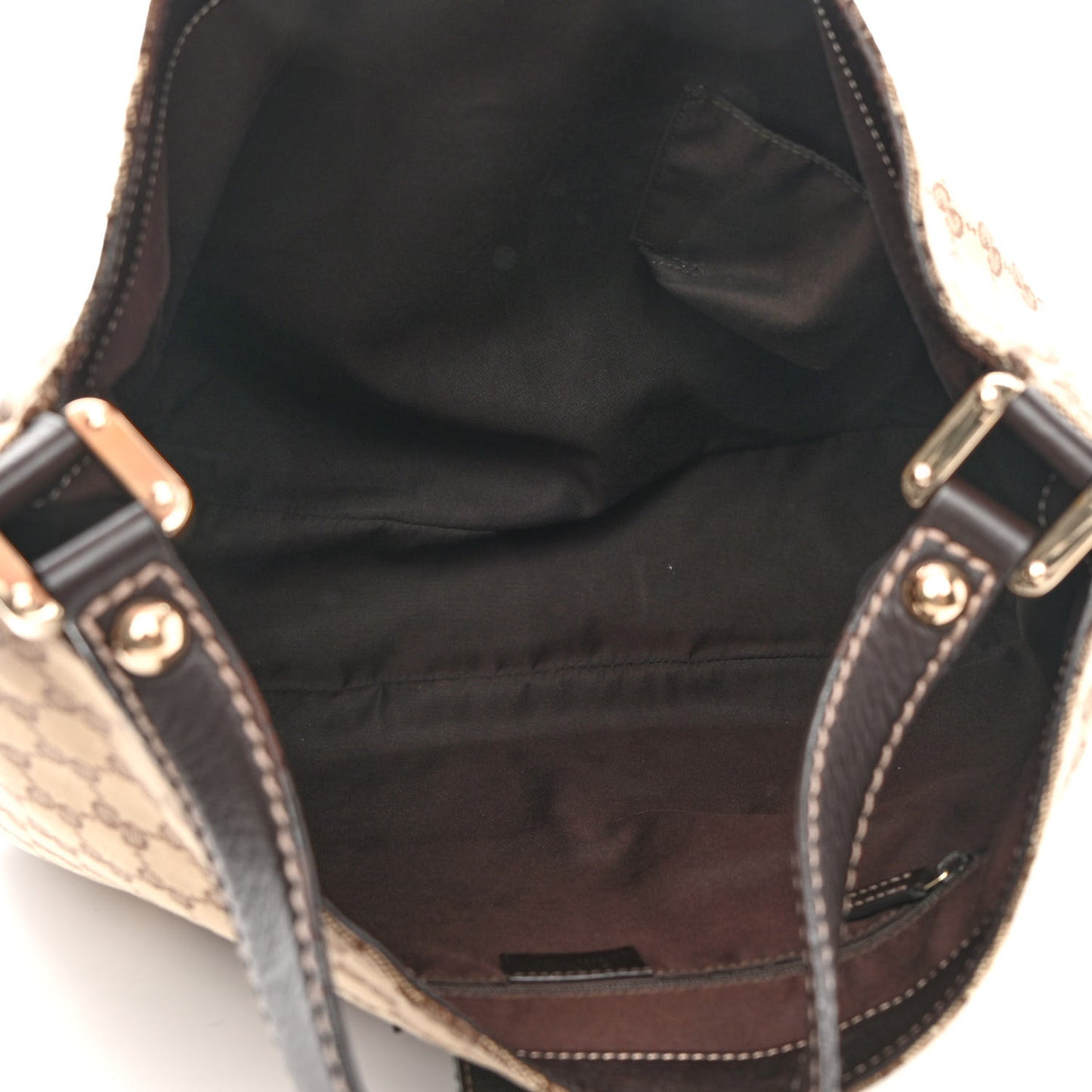 Monogram Large New Ladies Web Hobo Dark Brown