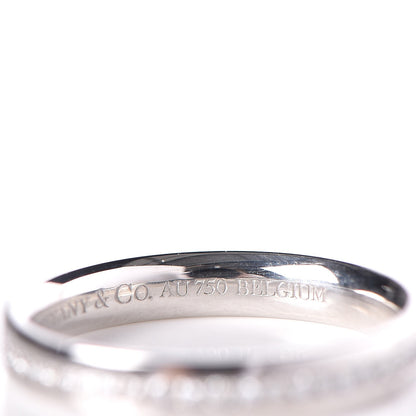 Tiffany 18K White Gold Diamond Metro Ring 49.5 5 6 of 8