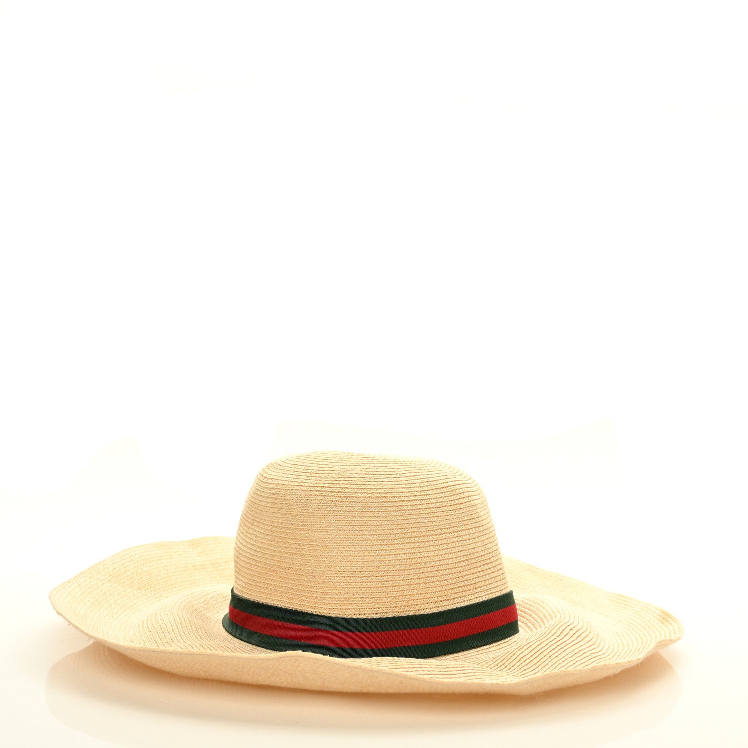 Gucci Straw Web Wide Brim Hat M Natural 3 of 7