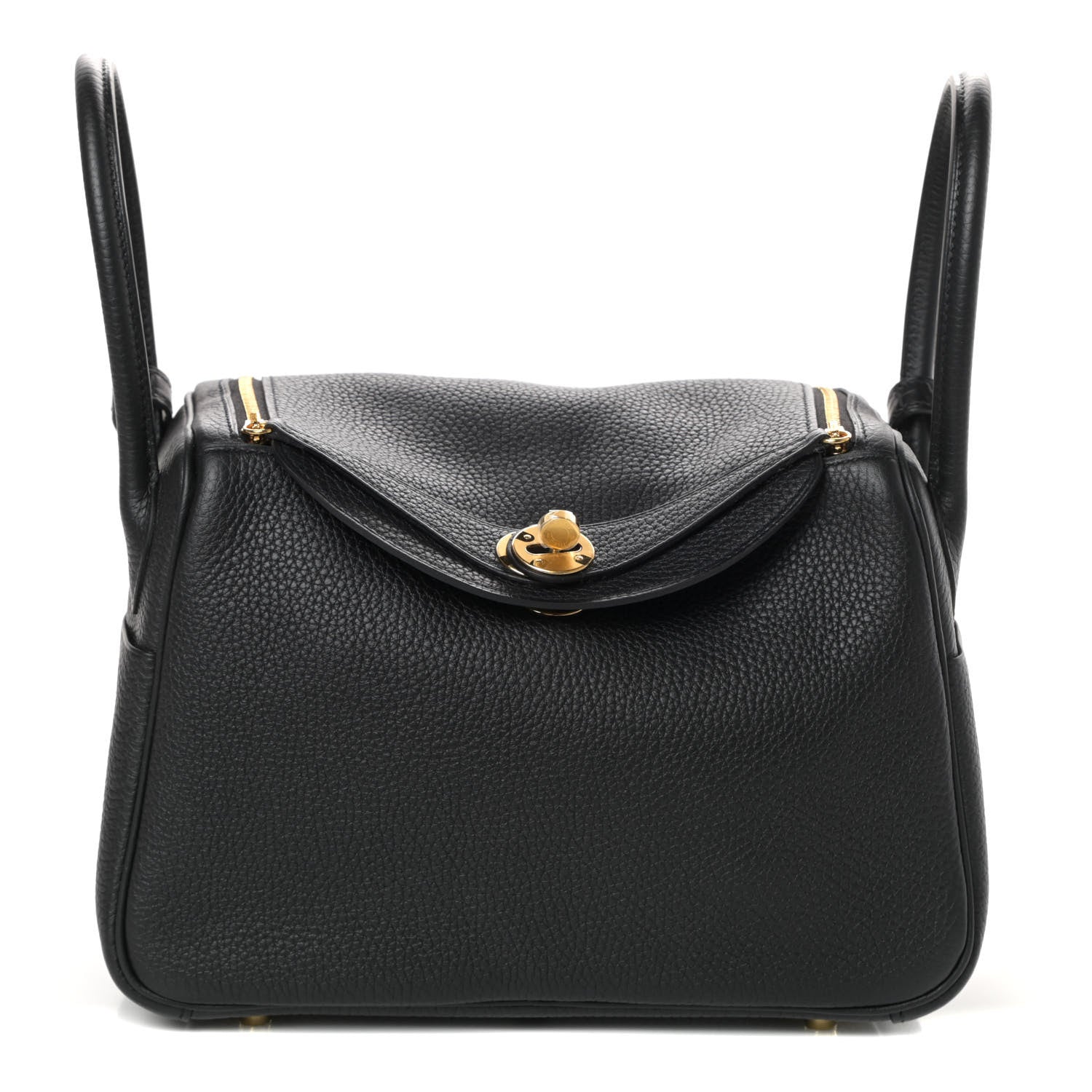 Hermes Taurillon Clemence Matte Niloticus Crocodile Touch Lindy 26 Black 1 of 9