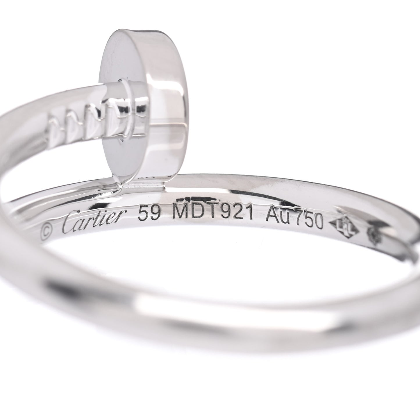 18K White Gold Juste Un Clou Ring 59 8.75