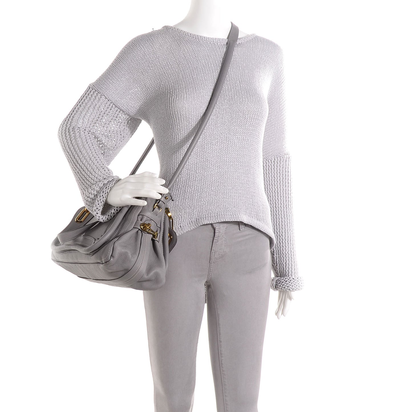 Calfskin Medium Paraty Cashmere Grey