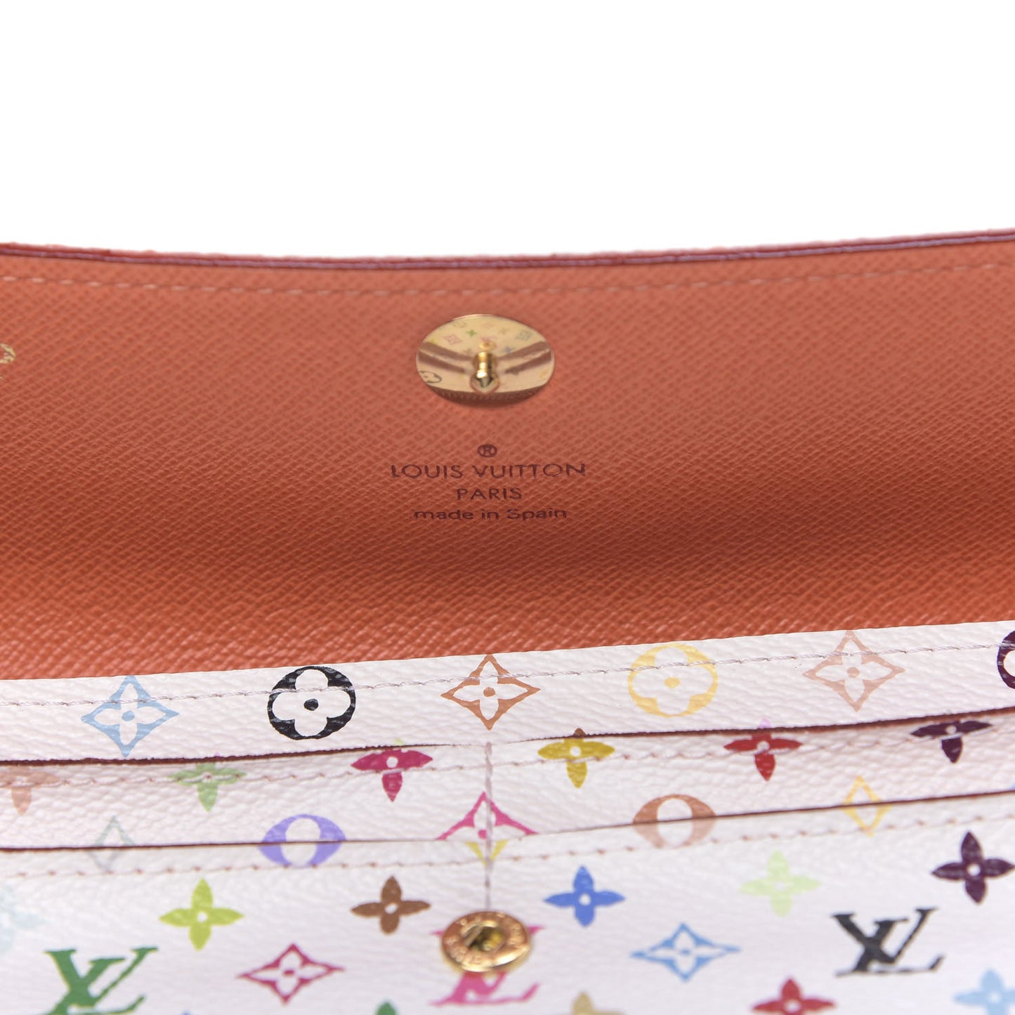 Monogram Multicolor Sarah Wallet White Orange