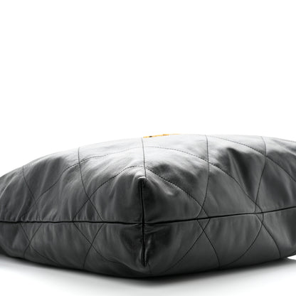 Chanel Shiny Calfskin Quilted Large Chanel 22 Black 18 of 23