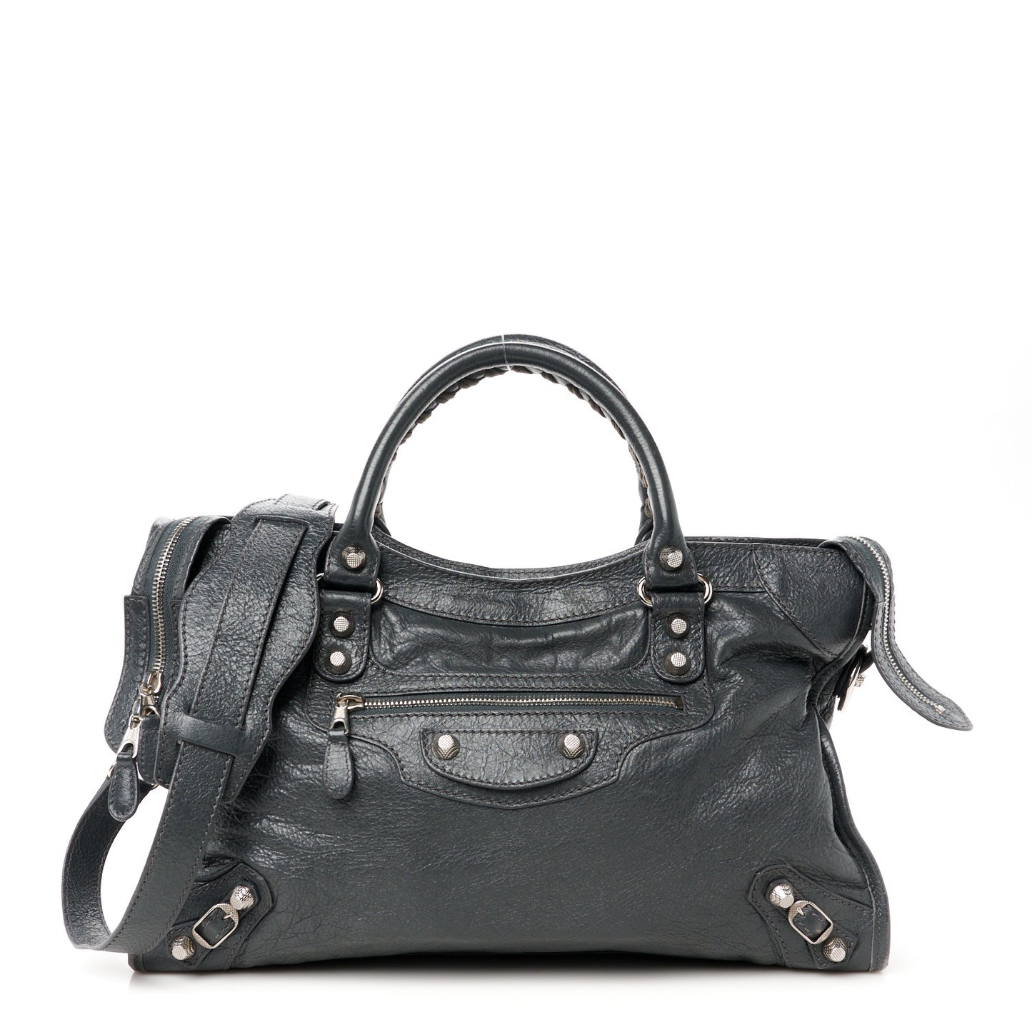Agneau Giant 12 Silver Hardware City Gris Chartreux