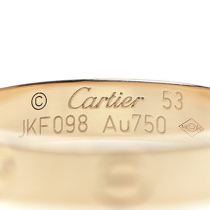 Cartier 18K Yellow Gold 3.5mm LOVE Wedding Band Ring 53 6.5 4 of 5