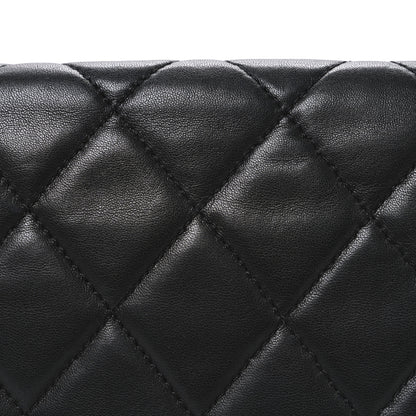 Chanel Lambskin Quilted Chanel 3 Accordion Flap Bag Black 8 of 10