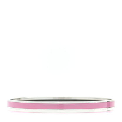 Hermes Enamel Printed Extra Narrow Printed Bracelet 70 Rose Patch 3 of 6