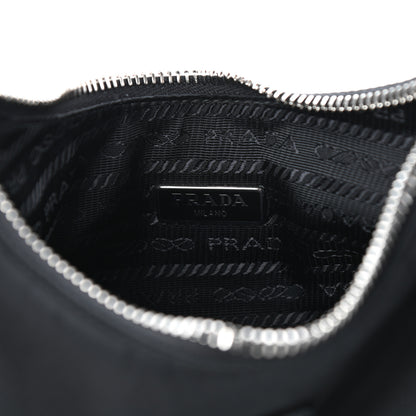 Prada Tessuto Nylon Saffiano Mini Re-Edition 2005 Bag Black 6 of 10