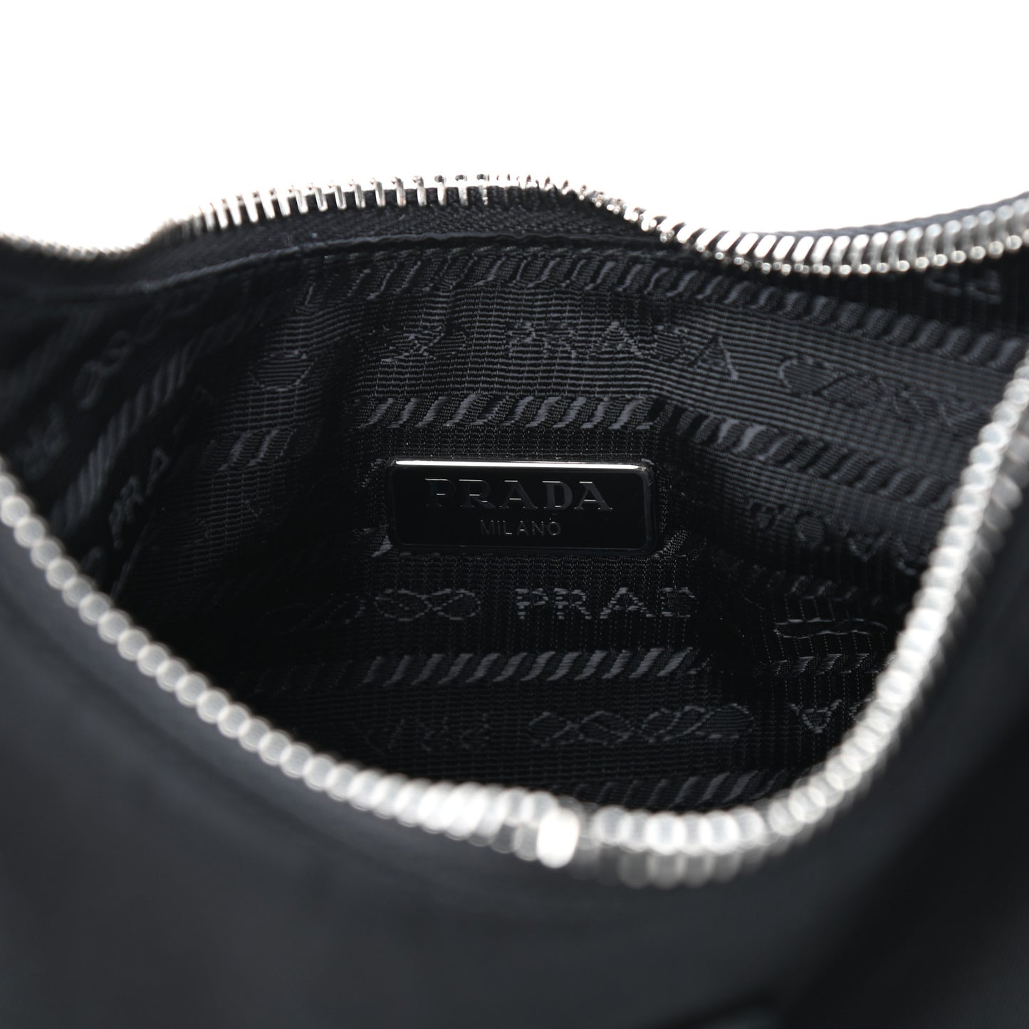 Tessuto Nylon Saffiano Mini Re-Edition 2005 Bag Black