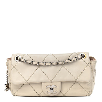 Chanel Calfskin Expandable Flap White 1 of 9