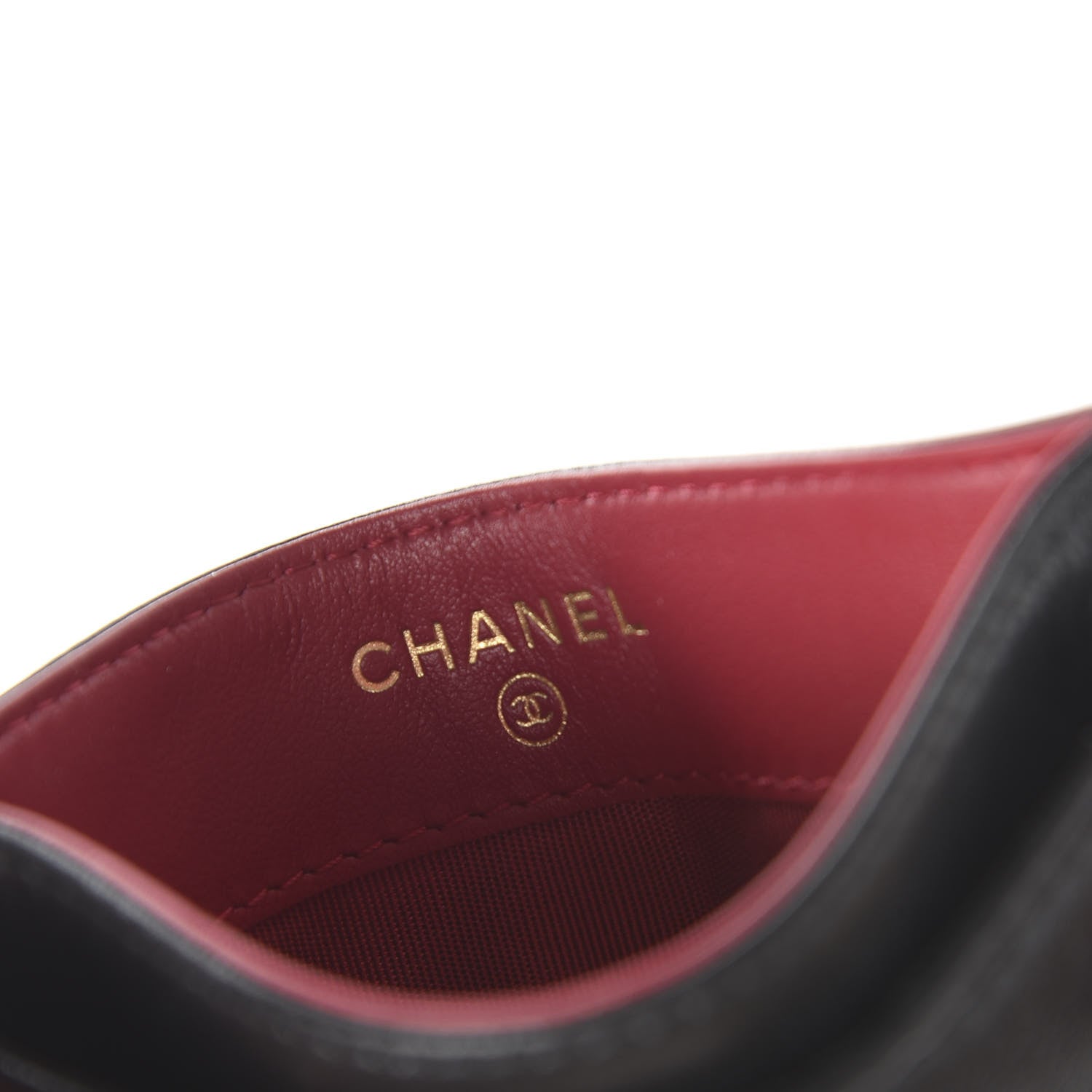Chanel Shiny Goatskin Quilted Chanel 19 Card Holder Black 8 of 11