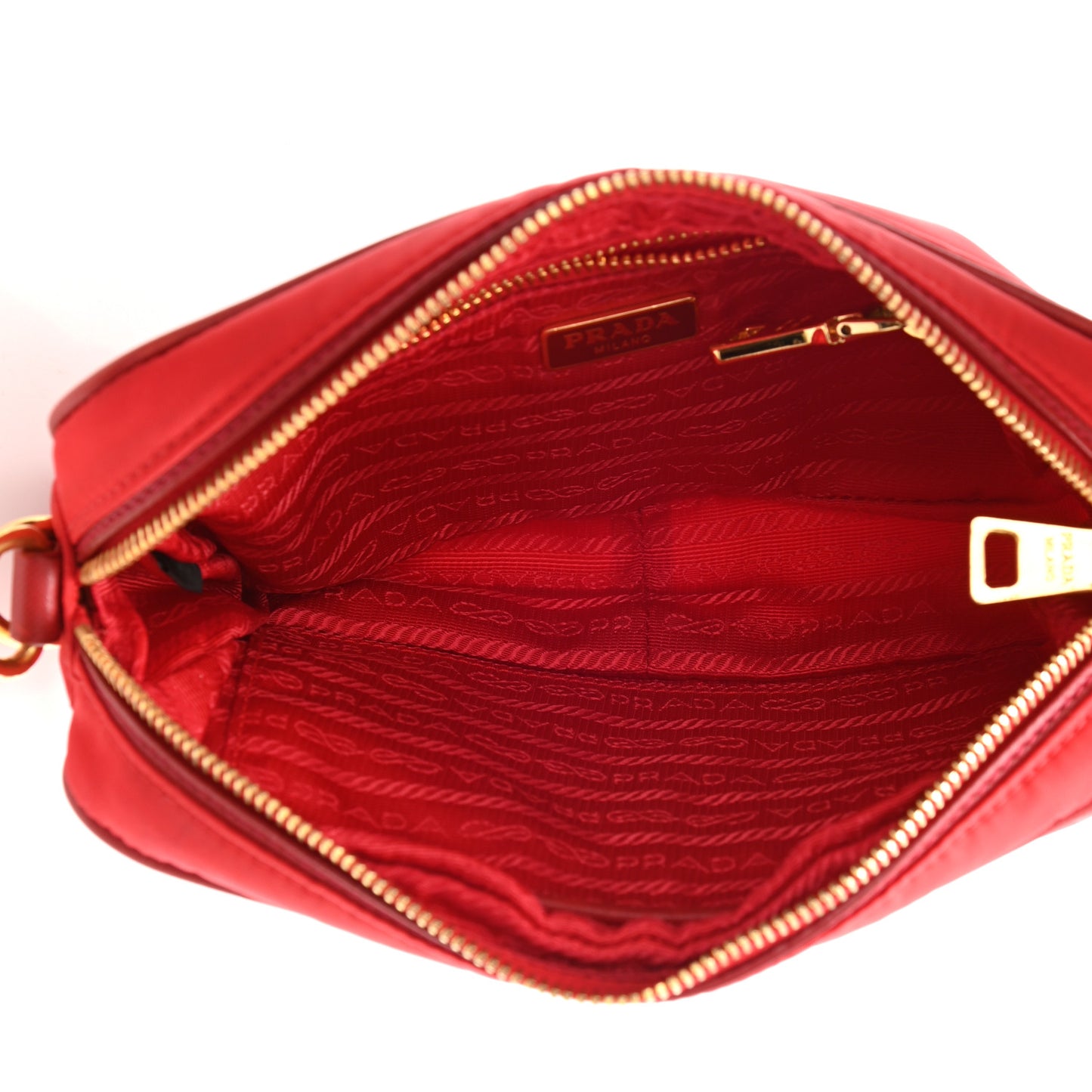 Tessuto Nylon Mini Camera Crossbody Rosso