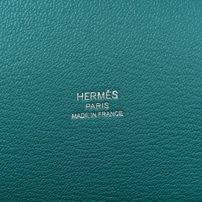 Hermes Taurillon Clemence Jypsiere 28 Bleu Paon 7 of 12