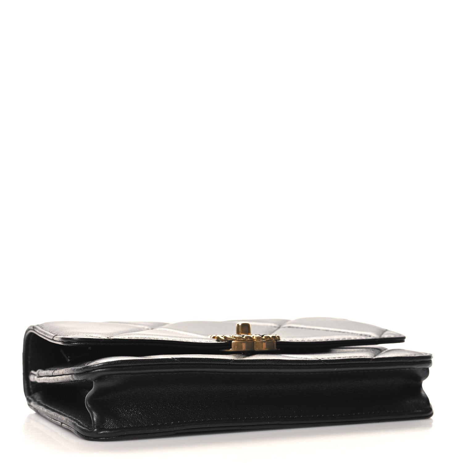 Chanel Lambskin Quilted Chanel 19 Wallet On Chain WOC Black 4 of 12