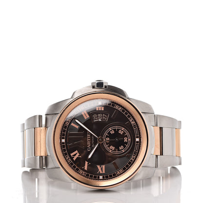 Cartier Stainless Steel 18K Pink Gold 42mm Calibre de Automatic Watch Brown 3 of 6