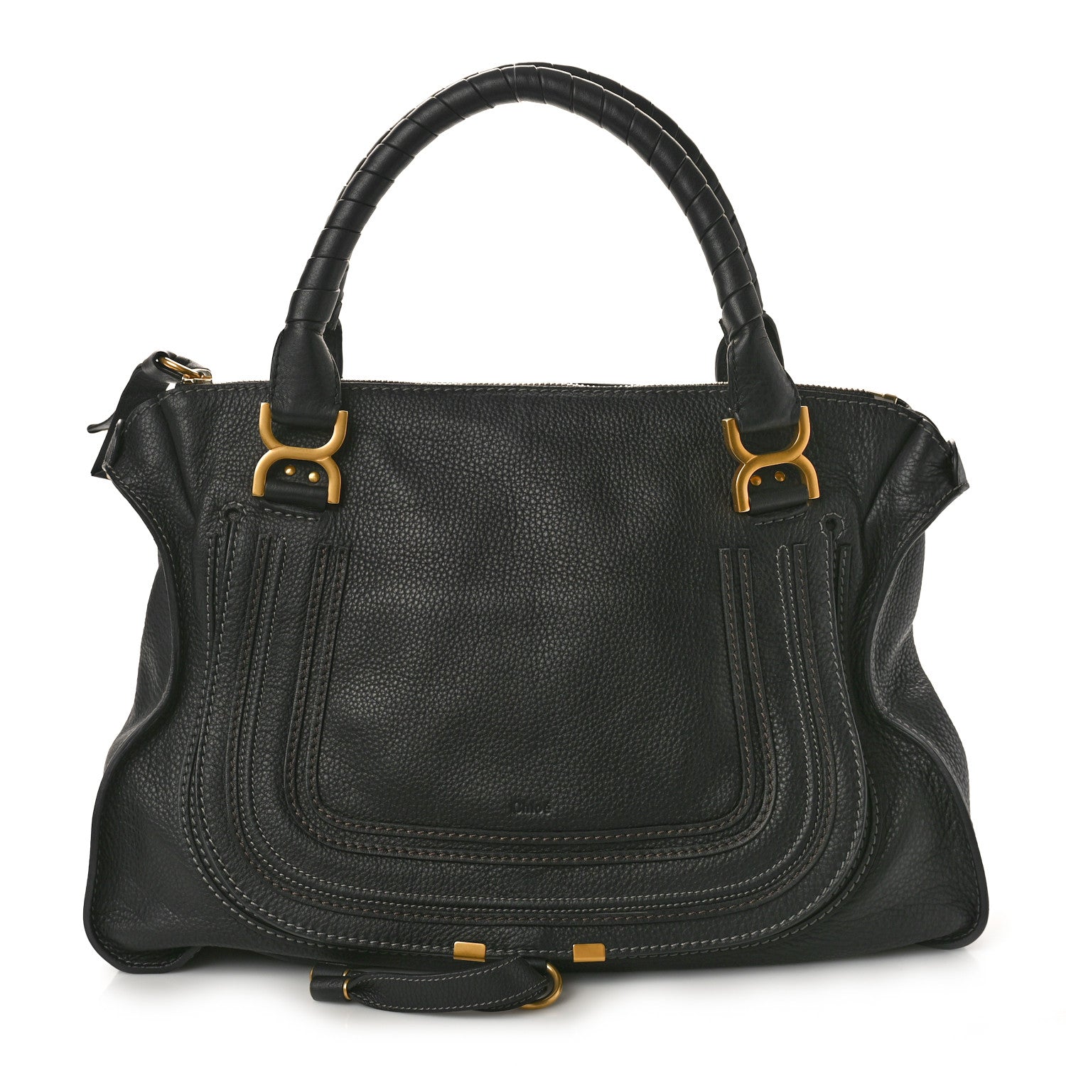 Chloe Calfskin Large Marcie Satchel Black 1 of 9