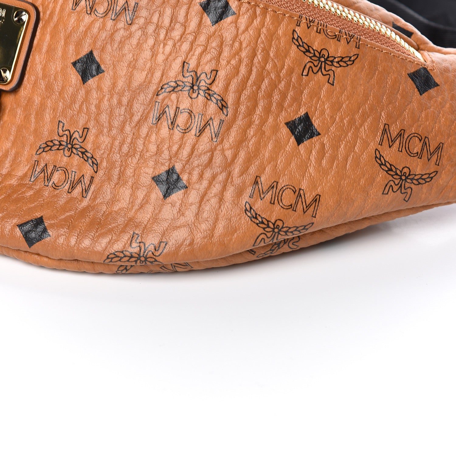 MCM Visetos Small Fusten Belt Bag Cognac 8 of 9