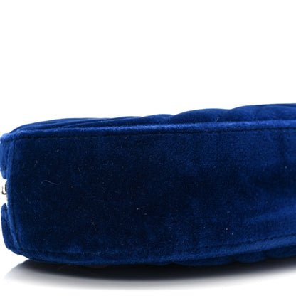 Gucci Velvet Matelasse GG Marmont Belt Bag 65 26 Cobalt Blue 7 of 8