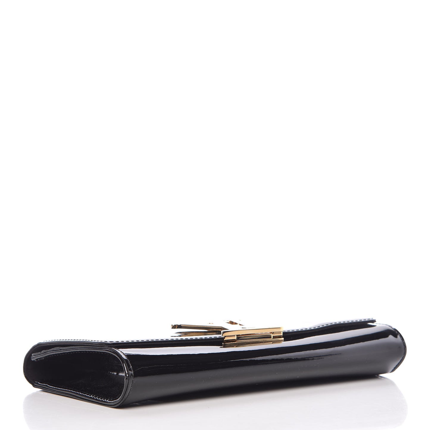 Patent Louise Clutch Black
