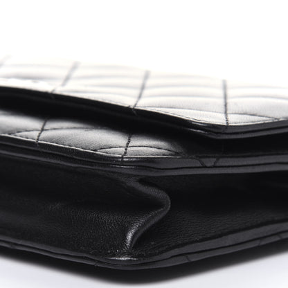 Chanel Lambskin Quilted Wallet On Chain WOC Black 12 of 13