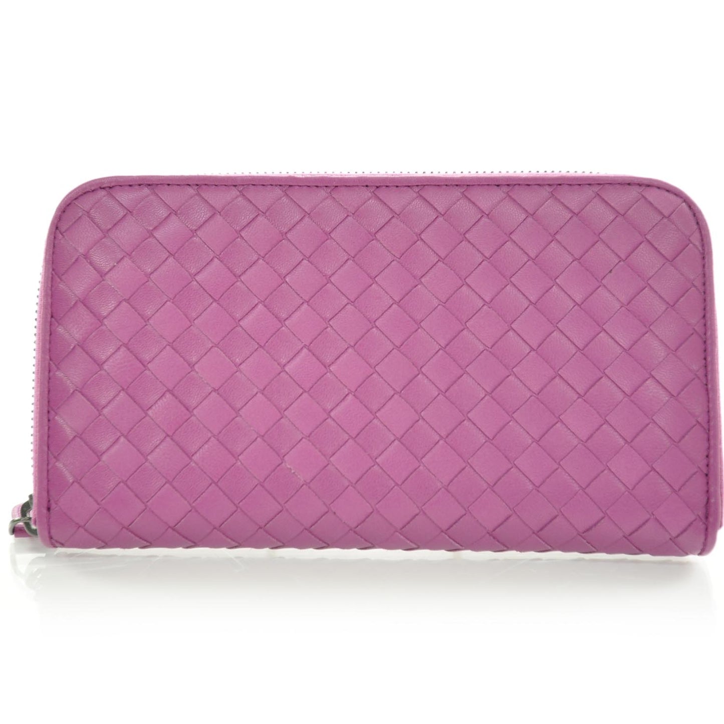 Nappa Intrecciato Zip Around Wallet Ametista