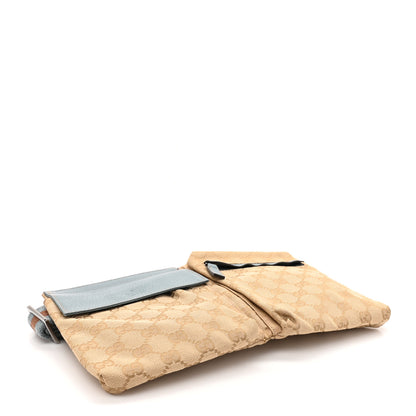 Gucci GG Monogram Web Double Pocket Belt Bag Blue 4 of 12