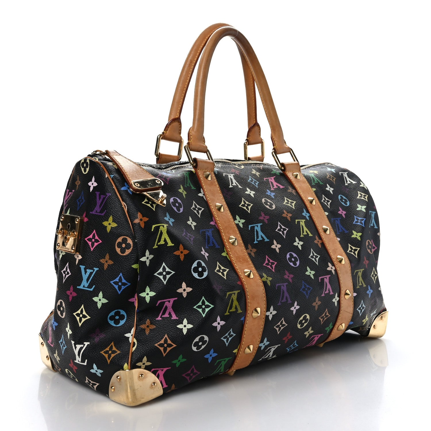 Louis Vuitton Monogram Multicolor Keepall 45 Black 3 of 12
