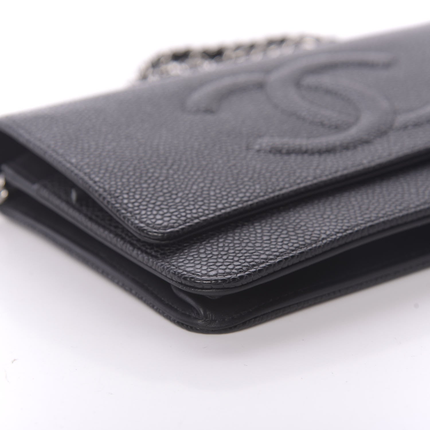 Chanel Caviar Timeless CC Wallet On Chain WOC Black 5 of 11