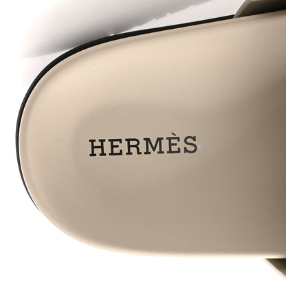 Hermes Calfskin Womens Chypre Sandals 36.5 Beige Esquisse 8 of 10