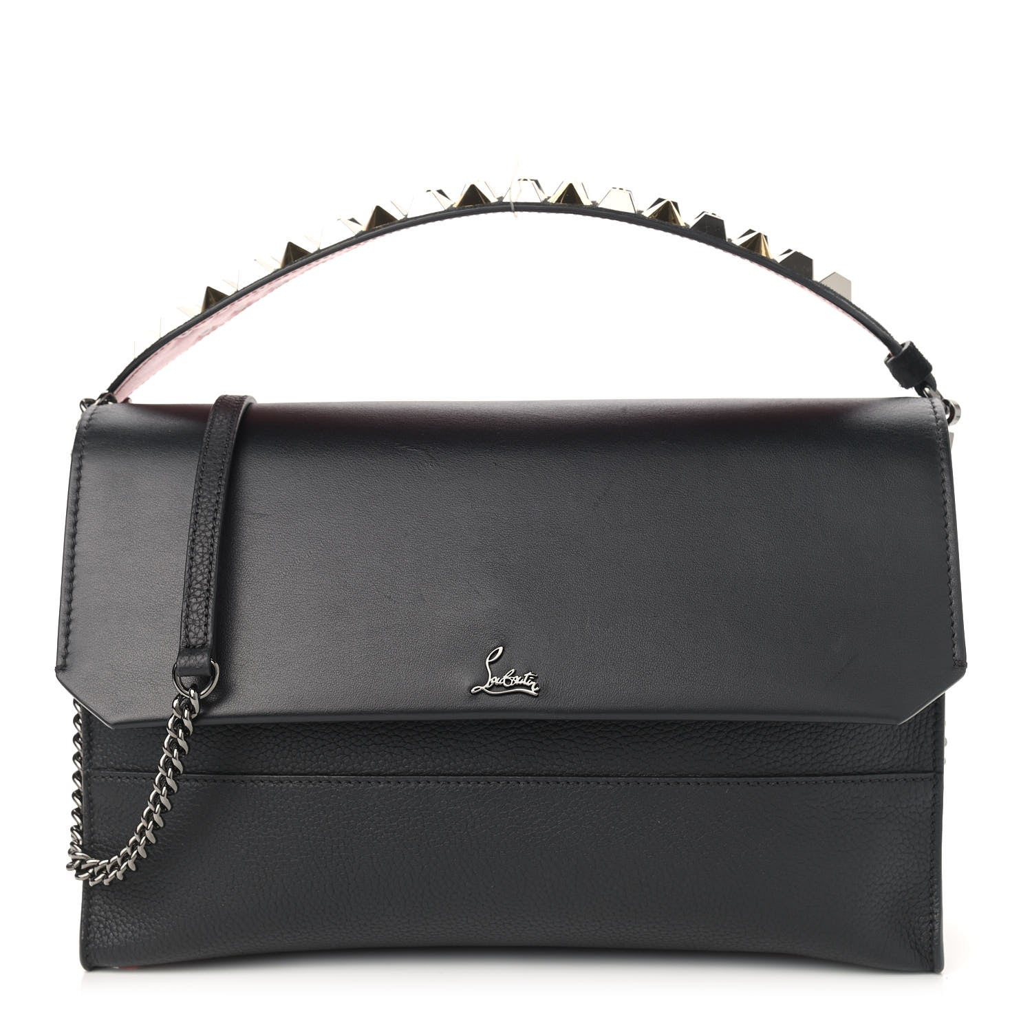 Christian Louboutin Calfskin Loubiblues Paris Clutch Bag Black Multi 1 of 12