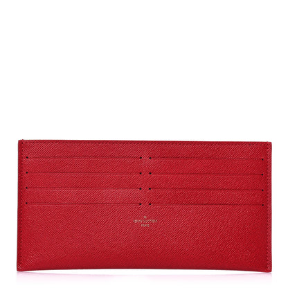 Louis Vuitton Calfskin Felicie Card Holder Insert Cherry 1 of 9