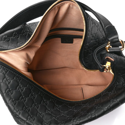 Gucci Guccissima Signature Large Linea A Hobo Black 5 of 12