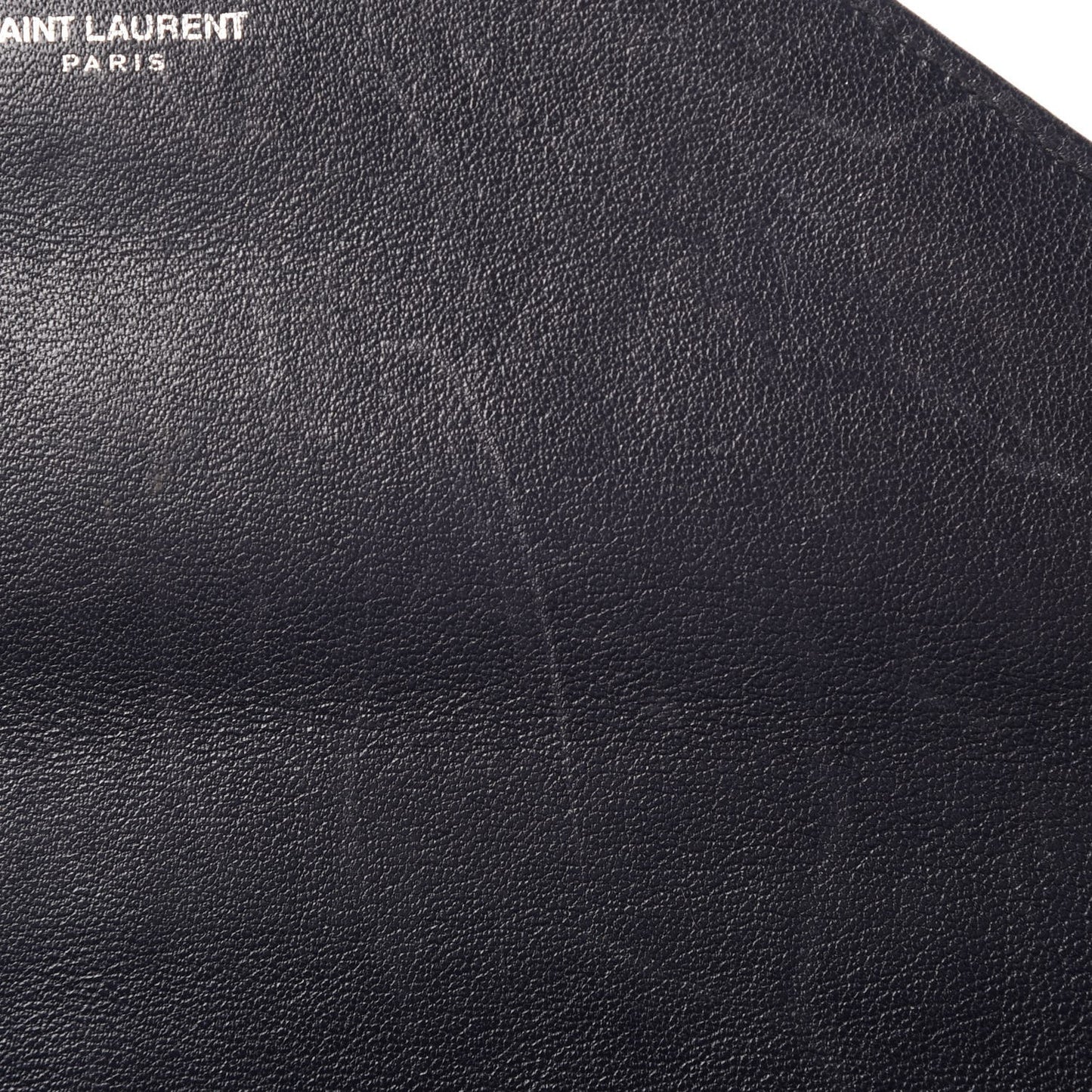 Sheepskin Matelasse Chevron Monogram Large College Satchel Navy Blue