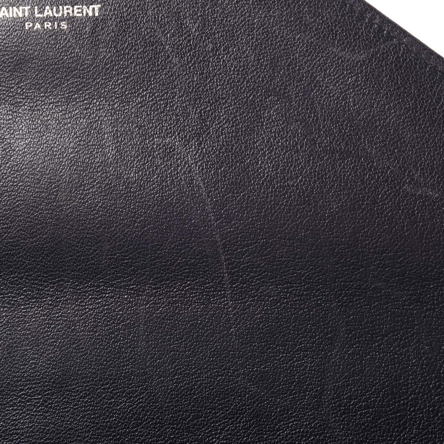 Saint Laurent Sheepskin Matelasse Chevron Monogram Large College Satchel Navy Blue 10 of 17