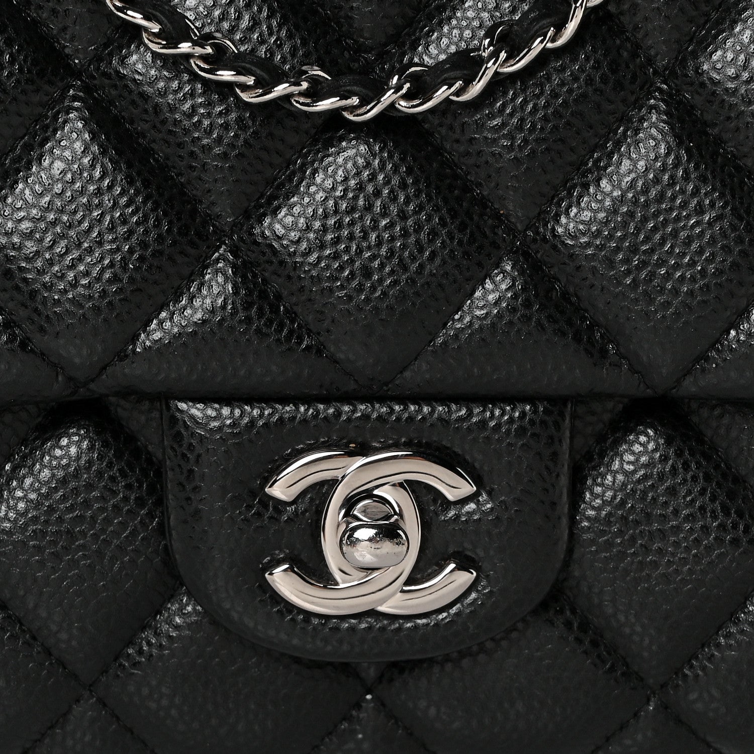 Chanel Caviar Quilted Clutch With Chain Flap Black 10 of 14