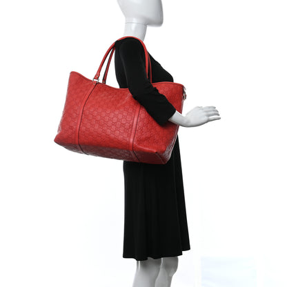 Gucci Guccissima Vitello Tender Large Joy Tote Sporting Red 3 of 18