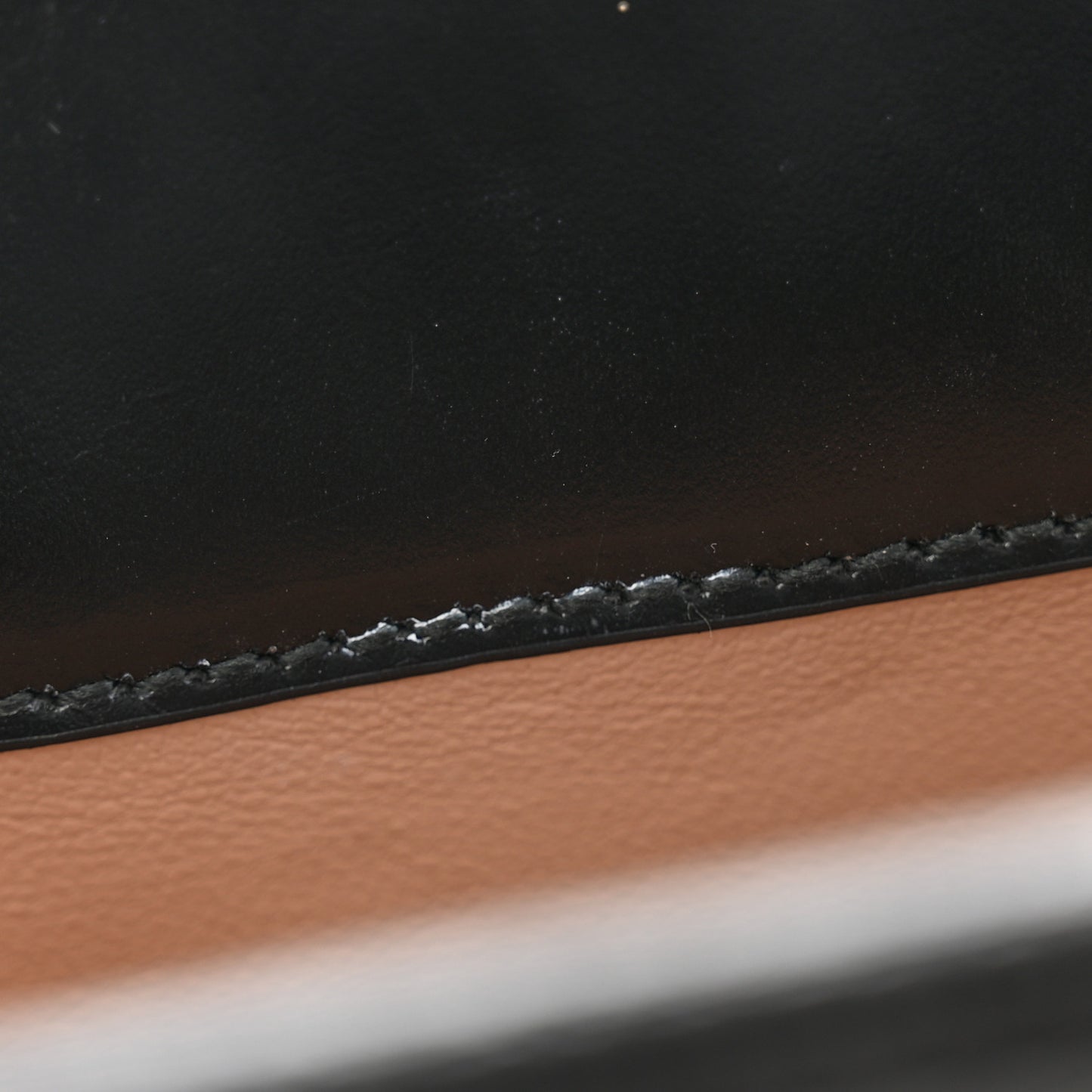 Calfskin Grommet Studded Clutch Black