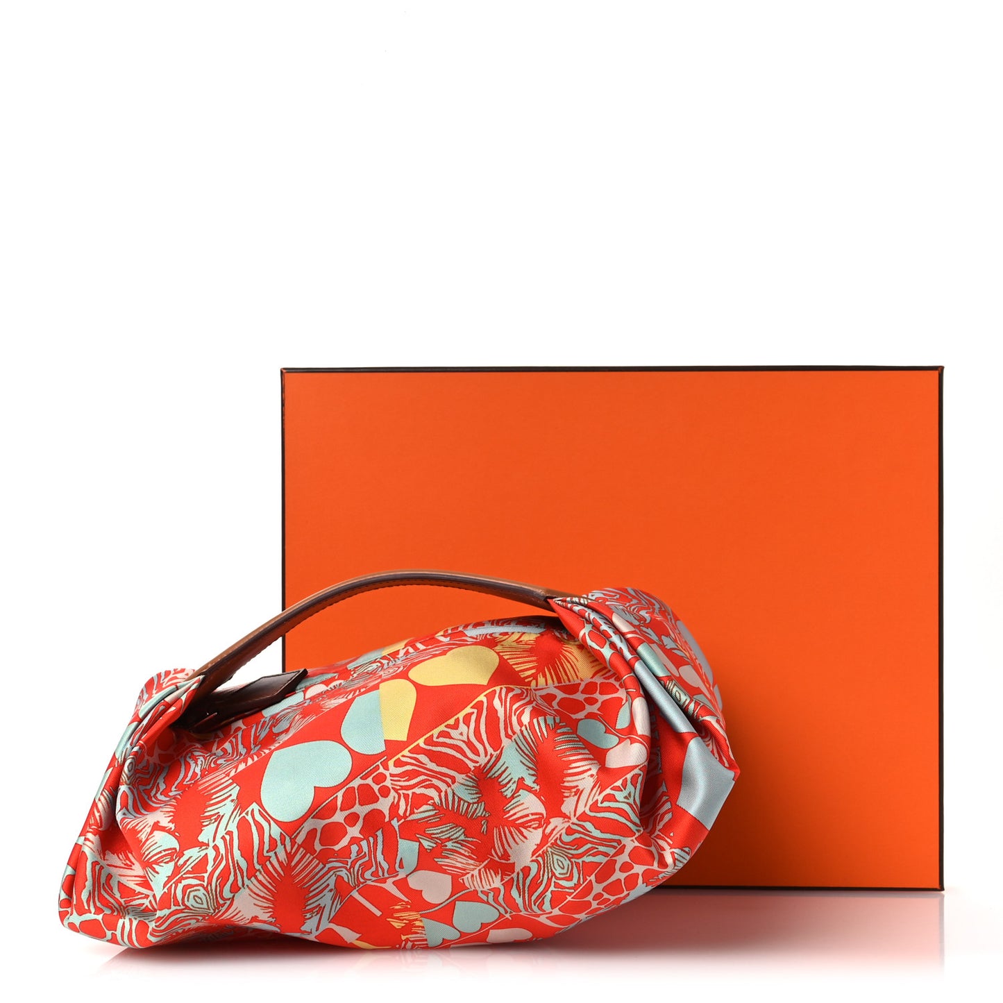 Silk Balusoie Vache Hunter La Promenade du Matin Bandana Bag Orange Poppy Fauve