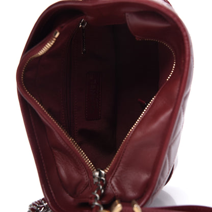 Chanel Aged Calfskin Quilted Small Gabrielle Hobo Burgundy 5 of 10