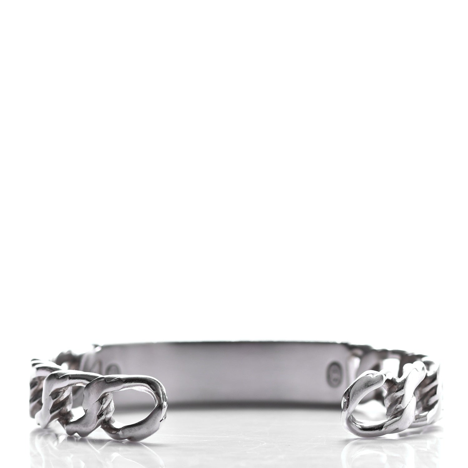 Chanel Metal Crystal Chain Cuff Silver 3 of 5