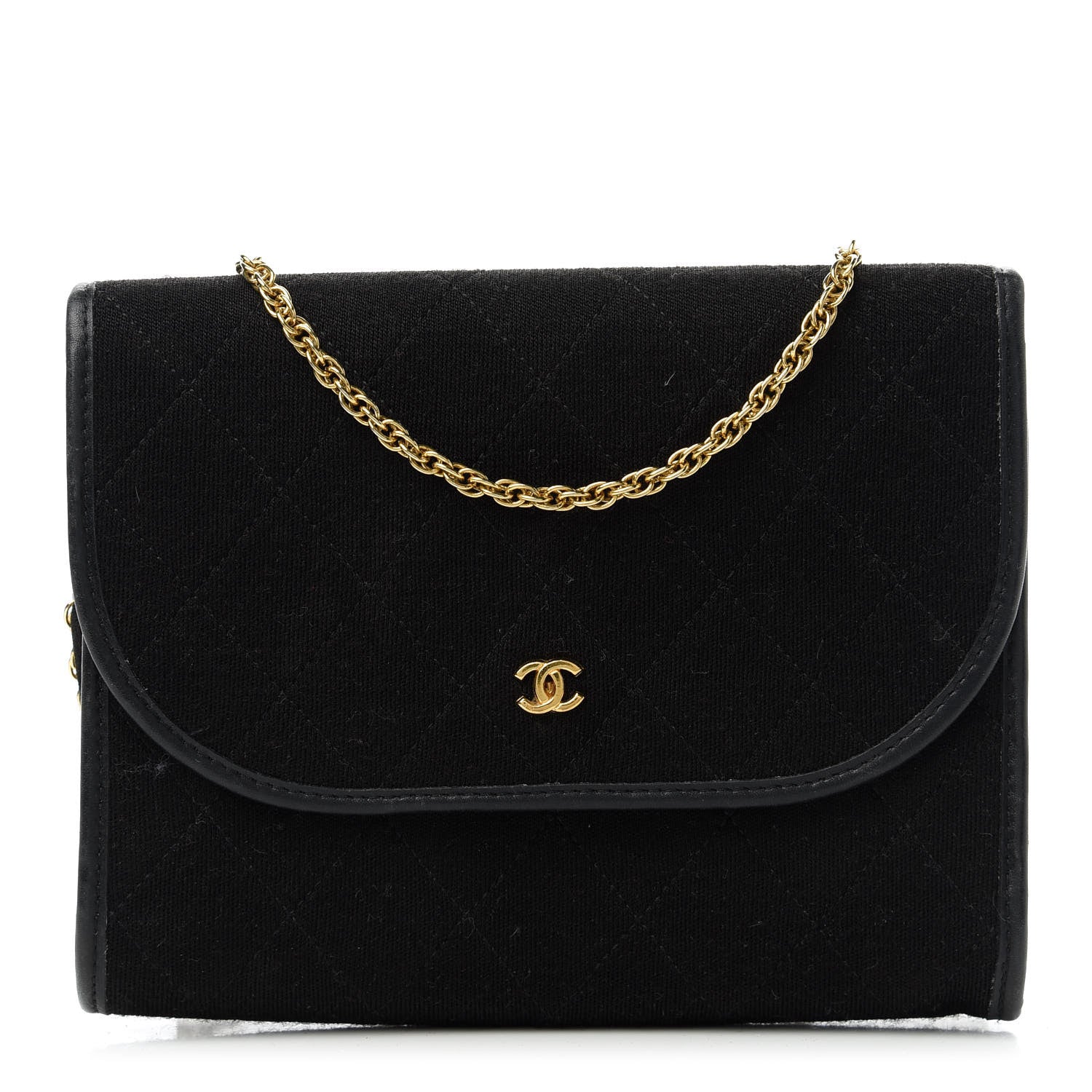 Chanel Jersey Quilted Mini Square Flap Black 1 of 11