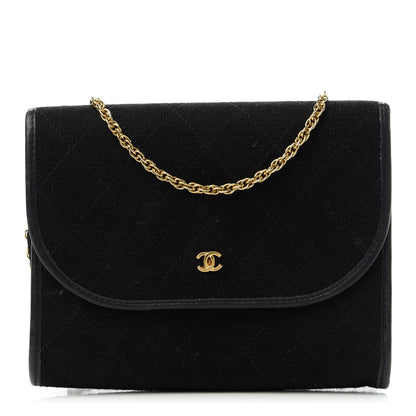Chanel Jersey Quilted Mini Square Flap Black 1 of 11