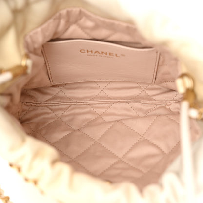 Chanel Pearly Shaded Calfskin Quilted Mini Chanel 22 Ecru Golden 5 of 10