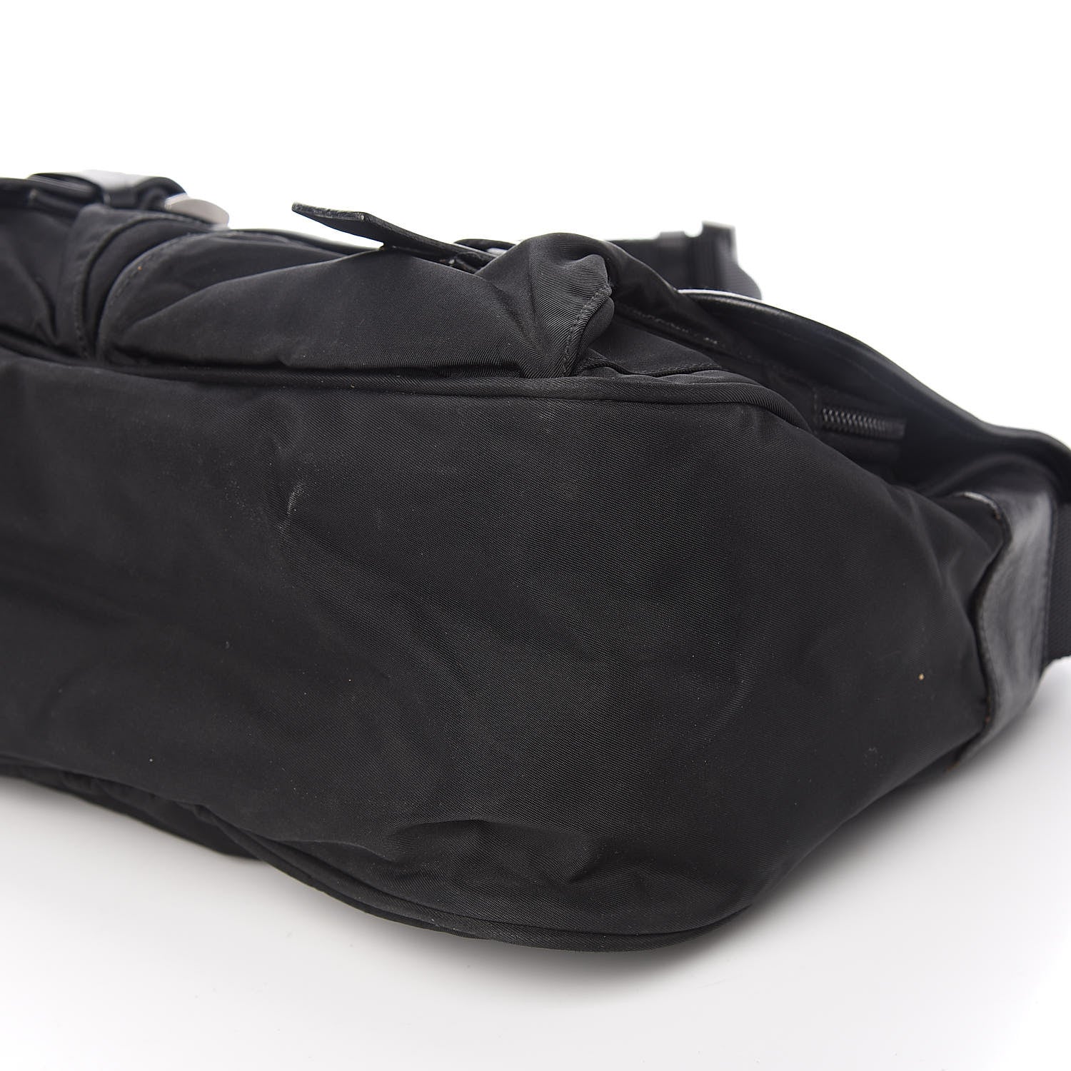 Prada Nylon Vela Messenger Bag Black 9 of 12