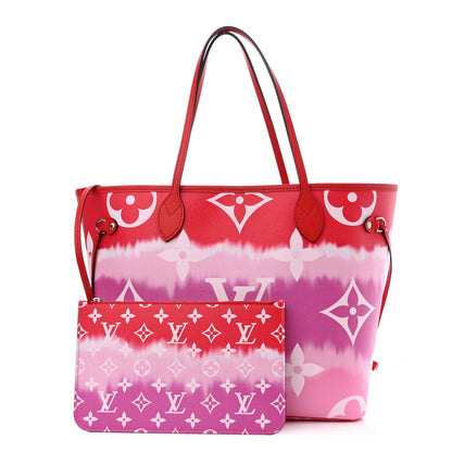 Louis Vuitton Monogram Escale Neverfull MM Rouge 3 of 12