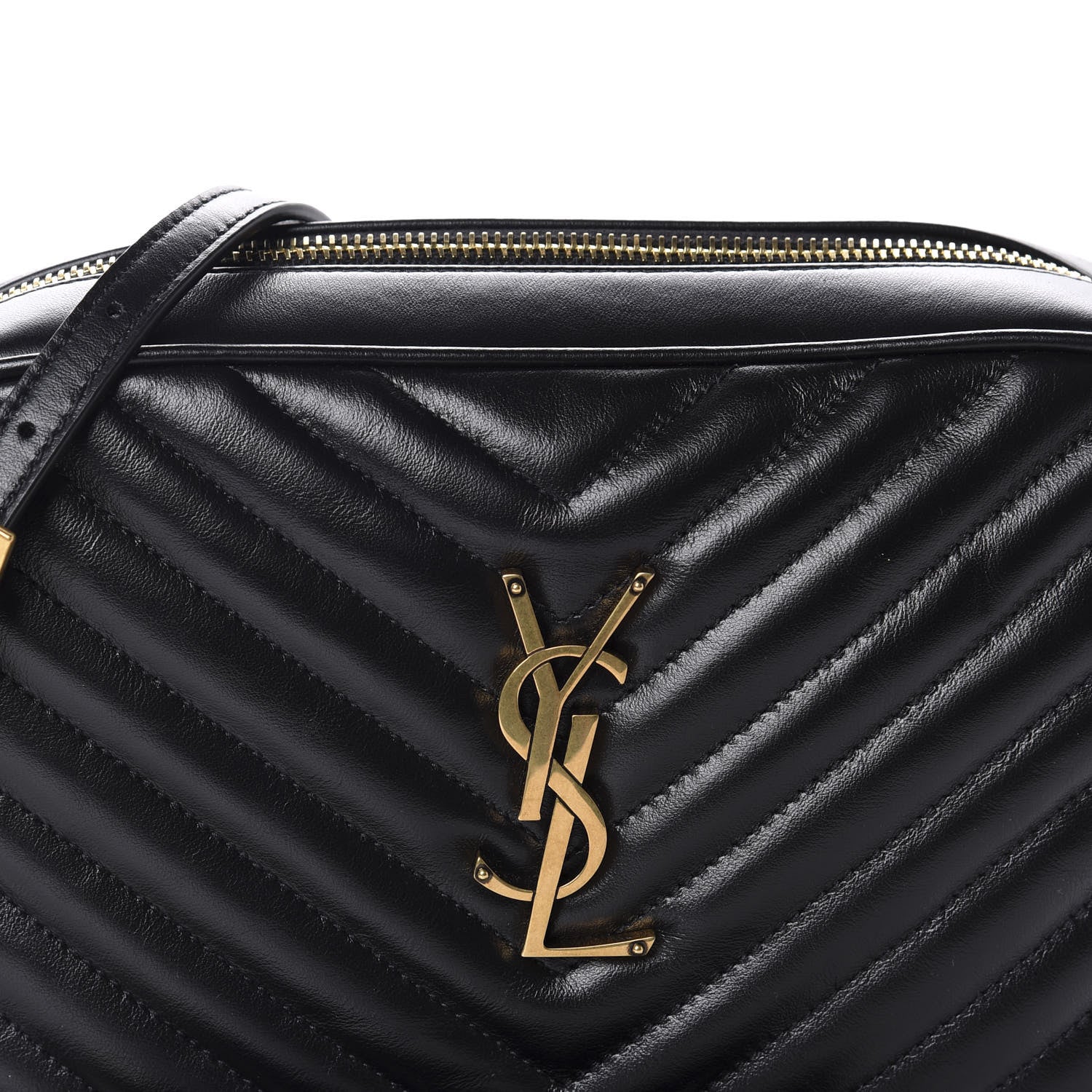 Saint Laurent Calfskin Matelasse Monogram Lou Camera Bag Black 10 of 10